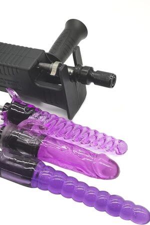Electric Drill Thrusting Set C DIY Sex Machine - 1 Drill Adapter & 3 S-Sized Dildo with Drill Connector for Auto Spinning and Thrusting