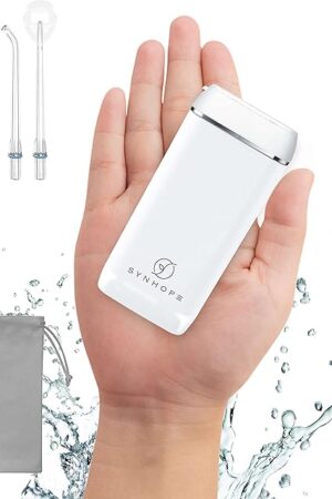 Water Flosser [Mini Cordless Portable] Oral Irrigator Water Teeth Cleaner Pick, Telescopic Water Tank, 3 Modes & IPX7 Waterproof, Home & Travel Water Flossers for Teeth, Braces Bridges Care