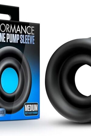 Blush Novelties Performance Advanced Universal Silicone Penis Pump Cylinder Sleeve  Medium Size for 2" to 2.5" Cylinders, Maximum Seal for Optimal Pumping  Male Dick Pump Enhancer Accessory