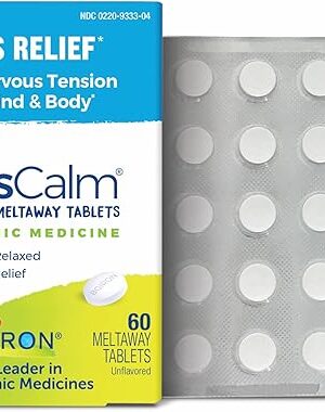 Boiron StressCalm Tablets for Relief of Stress, Anxiousness, Nervousness, Irritability, and Fatigue - 60 Count