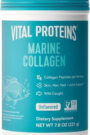 Vital Proteins Marine Collagen Peptides Powder Supplement for Skin Hair Nail Joint - Hydrolyzed Collagen - 12g per Serving - 78 oz Canister