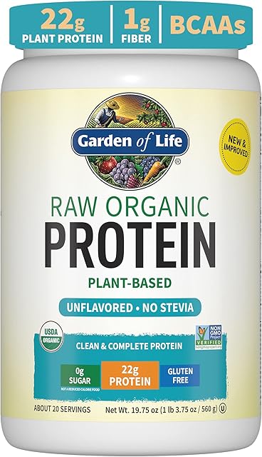 Garden of Life Organic Vegan Protein Powder, Plant Based & BCAAs, Organic Protein Powder with Probiotics & Enzymes, Non-GMO, Gluten-Free Lactose Free 12 LB