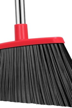 Heavy Duty Broom, 55 Inch Long Handle Outdoor Large Angle Brooms, Commercial Broom for Sweeping Indoor, for Home Garage Kitchen Office Courtyard Lobby Patio Lawn Concrete