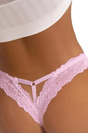 Women's Sexy Thong Panties Lace Tangas Plus Size Cheeky Underwear V String