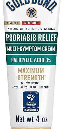 Gold Bond Multi-Symptom Psoriasis Relief Cream, 4 oz, for Itchy, Irritated & Scaling Skin