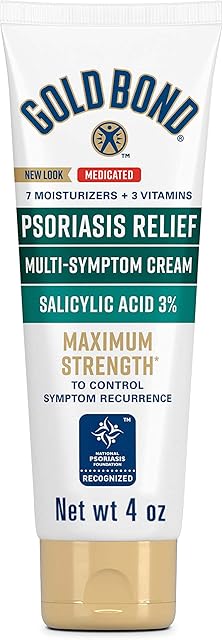 Gold Bond Multi-Symptom Psoriasis Relief Cream, 4 oz, for Itchy, Irritated & Scaling Skin