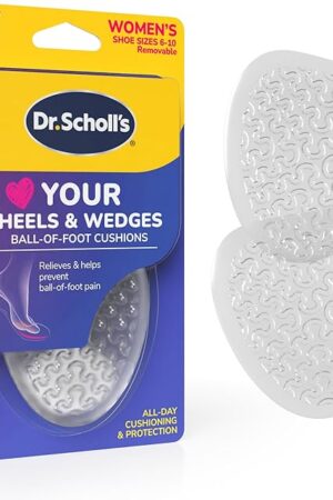 Ball of Foot Cushions for High Heels (One Size) // Relieve and Prevent Ball of Foot Pain with Discreet Cushions That Absorb Shock and Make High Heels More Comfortable