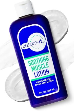 Epsom-It Soothing Muscle Lotion - Epsom Salt Magnesium Sulfate Cream Arnica for Muscle Stiffness, Topical Magnesium Lotion, Providing Comfort for Legs, Knee and Feet, 80 oz