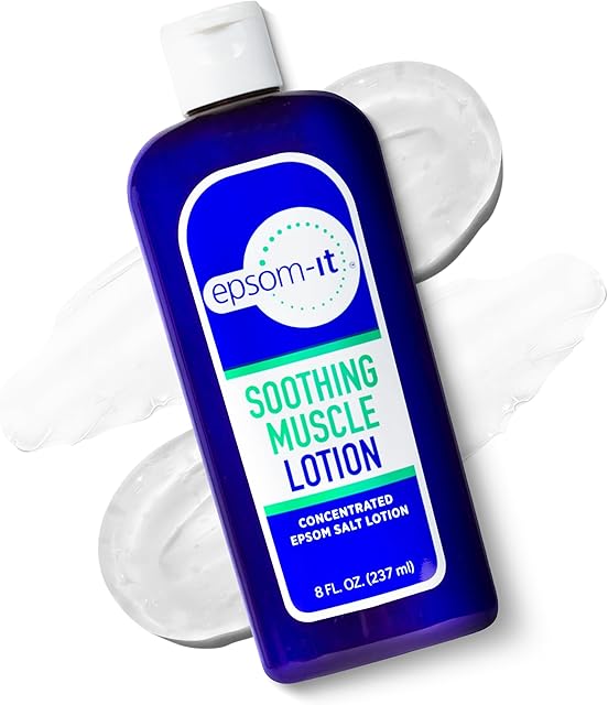 Epsom-It Soothing Muscle Lotion - Epsom Salt Magnesium Sulfate Cream Arnica for Muscle Stiffness, Topical Magnesium Lotion, Providing Comfort for Legs, Knee and Feet, 80 oz