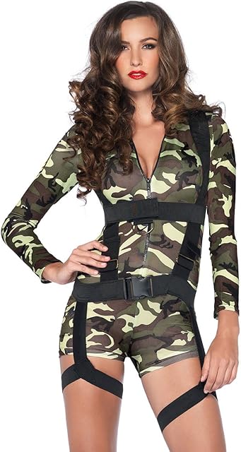 Women's 2 PC Goin' Commando Army Costume Women