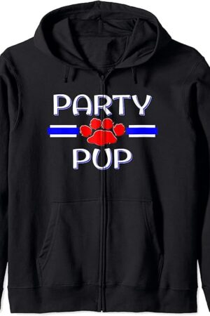 BDSM Party Pup Fetish Pride Gift, Human Puppy Play Kink Zip Hoodie