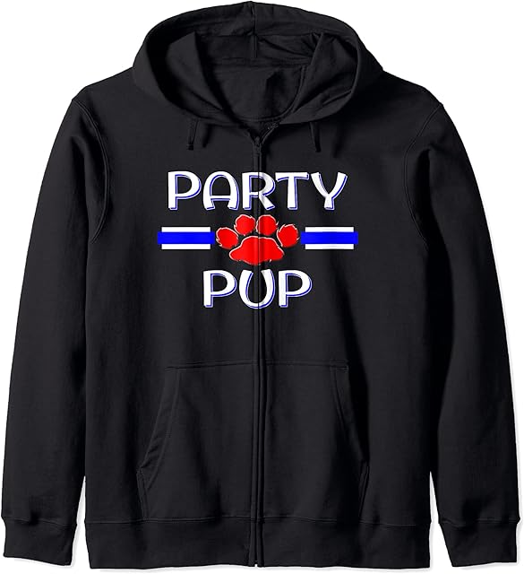 BDSM Party Pup Fetish Pride Gift, Human Puppy Play Kink Zip Hoodie