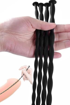 4/8 pcs Male Silicone Urethral Sounds Trainer Plug Urinary Dilator Stretcher Masturbation Rod Penis Plug Bladder Stimulation Fetish Sex Toy for Men (Thick 5-8)