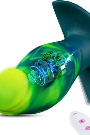 65" Large Butt Plug Vibrating Anal Plug, Anal Vibrator Prostate Massage Dilator for Training & Stretching, Vibrating Buttplug Silicone Prostate Dildo with Safe T-Base, Adult Sex Toys for Men Women