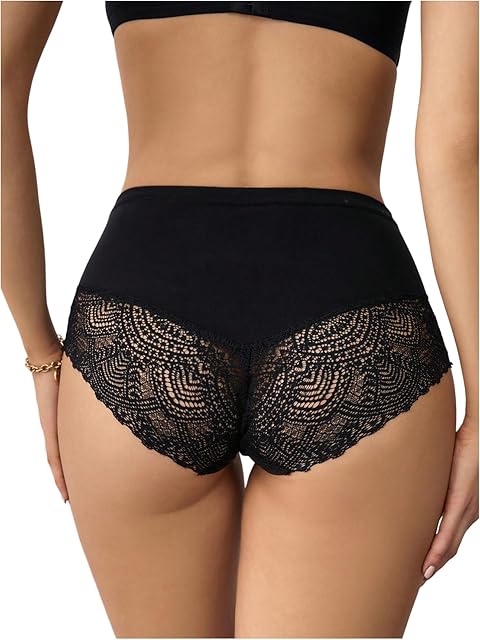 Women's Sexy Lace Boyshort Panties V Waist Briefs Underwear