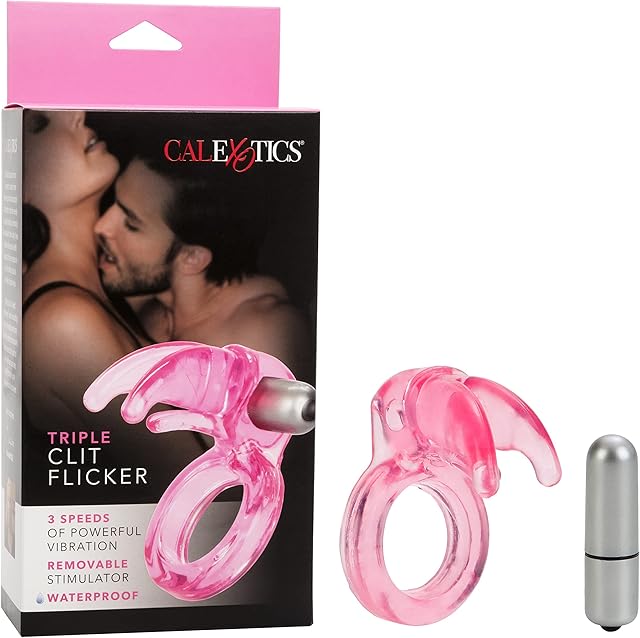 CalExotics Triple Clit Flicker Cock Ring (1831-04-3)