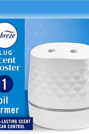 Febreze Plug Scent Booster Continuous Scent Device Oil Diffuser, Compatible with Febreze Air Freshener Plug in Refills