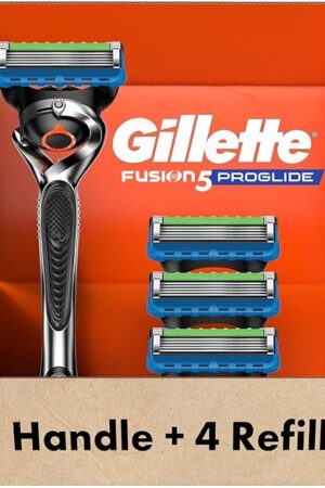Gillette Fusion ProGlide Razor for Men, Handle + 4 Blade Refills