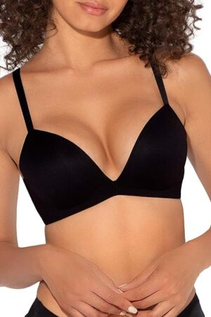 Women's Perfect Wireless Bra, Black Hue, 36DDD