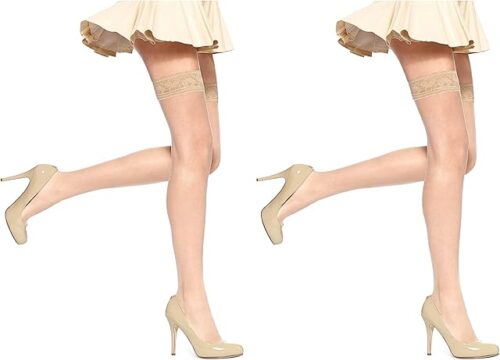 Womens So Sexy French Lace Sheer Thigh Highs