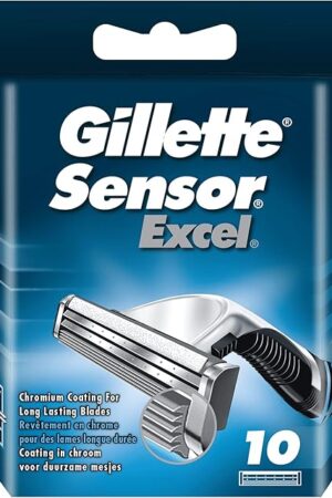Gillette Sensor Excel Razor Blades for Men Pack of 10 Blades