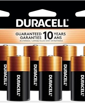 Duracell Coppertop C Batteries, 8 Count Pack, C Battery with Long-lasting Power, All-Purpose Alkaline C Battery for Household and Office Devices