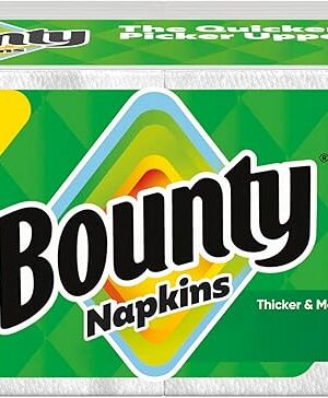 Bounty Quilted Napkins 1-Ply 12 1/10 x 12 White 200/Pack (96595PK)