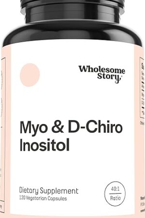 Wholesome Story Myo-Inositol & D-Chiro Inositol Supplement for Women | Fertility Supplements for Hormonal Balance & Ovarian Health Support | Myoinositol | Ideal 40:1 Ratio | 30 Servings