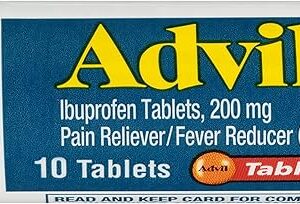 Advil Pain Reliever and Fever Reducer, Pain Relief Medicine with Ibuprofen 200mg for Headache, Backache, Menstrual Pain and Joint Pain Relief - 10 Coated Tablets
