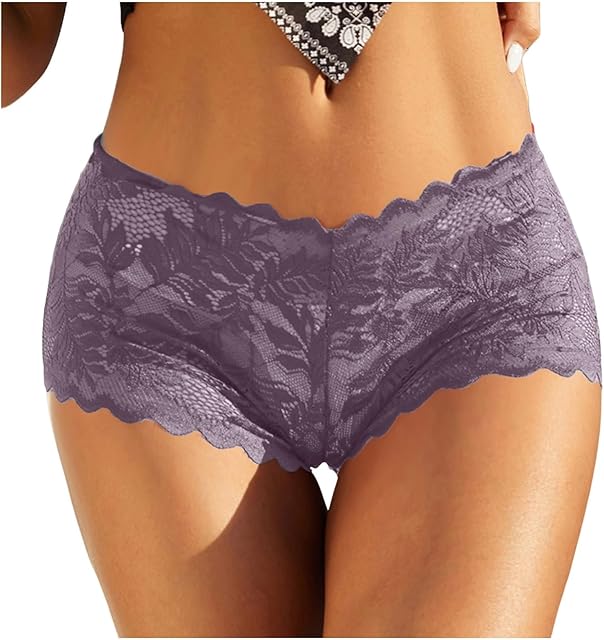 Women's Lace Boyshorts Sexy Floral Underwear Low Rise Comfortable Lingerie for Ladies Perfect for Everyday Wear