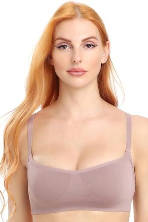 Women's Balconette Cup Bra - Low Cut Sexy Demi Cup Push Up with Lightweight Padded