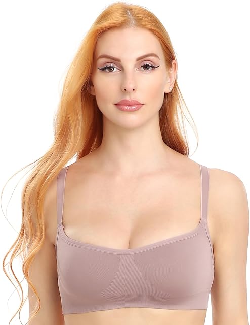 Women's Balconette Cup Bra - Low Cut Sexy Demi Cup Push Up with Lightweight Padded