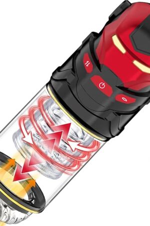 Automatic Male Masturbator Cup Sex Toys for Men with 9 Thrusting & 9 Rotating & 4 Suction Modes-3D Realistic Textured Vagina Hands Free Pocket Pussy Deep Blowjob Stroker for Male Masturbation