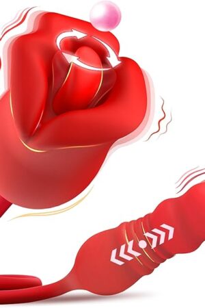 Vibrator Adult Sex Toys for Women, Upgrade Rose Sex Stimulator for Women with 7 Tongue Licking &Thrusting Vibrator,Sex Toy for Clitoral Stimulator and Clit Vibrator,Sexual Pleasure Tools for Women