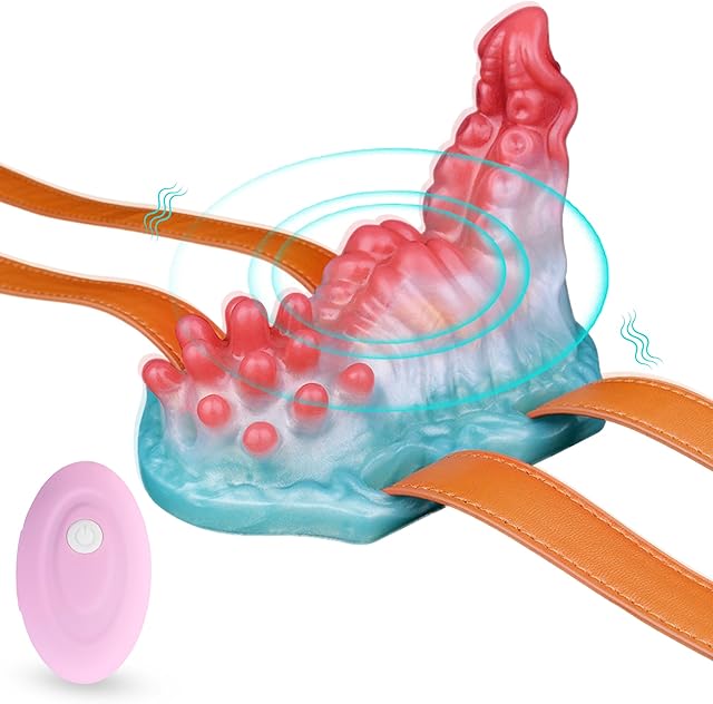 Wearable Clitoral Vibrator Grinding Sex Toys for Women, 10 Vibration Remote Control Silicone Clit Stimulator for Lesbian Pleasure and Couples Foreplay