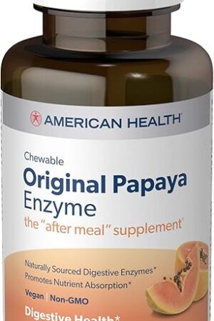American Health Chewable Multi-Enzymes, Original Papaya, 250 Count