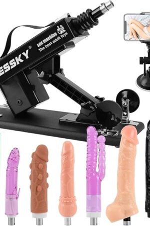 Adjustable Sex Machine, Adult Sex Toys with 8 Attachments 3XLR Connector Automatic Machines for Women
