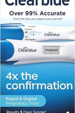 Clearblue Pregnancy Test Combo Pack, 4ct - Digital with Smart Countdown & Rapid Detection - Value Pack