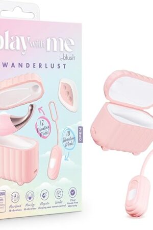 Blush Play with Me Wanderlust 4 Piece Mini Clitoral Wand & Egg Vibrator Set for Women, Wireless Remote, USB Charging Travel Case - Adult Sex Toy Kit for Female Pleasure & Intimate Couples Play -(Pink)