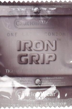 Caution Wear Iron Grip Lubricated Latex Condoms, 24 Count
