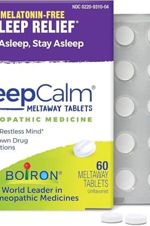 Boiron SleepCalm Sleep Aid for Deep, Relaxing, Restful Nighttime Sleep - Melatonin-Free and Non Habit-Forming - 60 Count