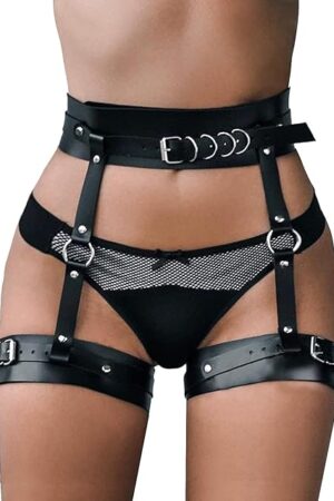 Women's Garter Belts Punk Leather Adjustable Body Harness