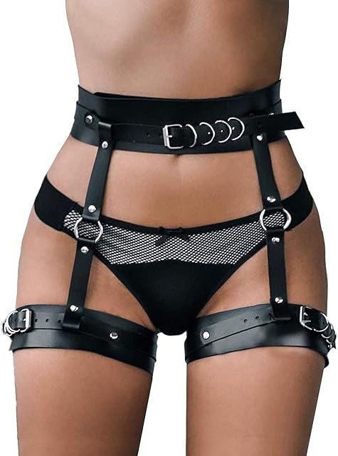 Women's Garter Belts Punk Leather Adjustable Body Harness