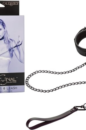 CalExotics Nocturnal Collection Sturdy Collar with Detachable Leash, Perfect Bondage Gear & Accessories and BDSM Toys - SE-2678-10-3