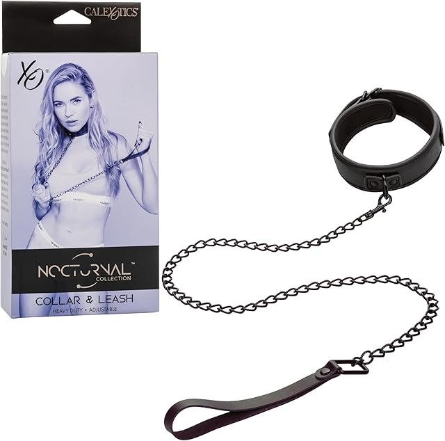 CalExotics Nocturnal Collection Sturdy Collar with Detachable Leash, Perfect Bondage Gear & Accessories and BDSM Toys - SE-2678-10-3