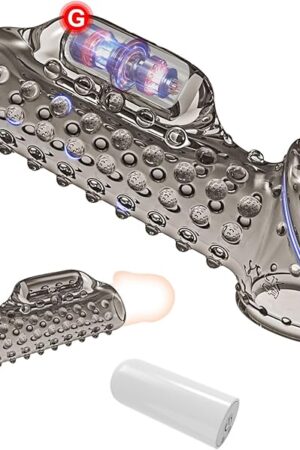 Vibrating Cock Ring Penis Sleeve - Sex Toys for Men Penis Testicle G-Spot Stimulation, Penis Ring Wearable Stretch Male Vibrator with 10 Powerful Vibration Modes, Magnetic Rechargeable Couple Sex Toys