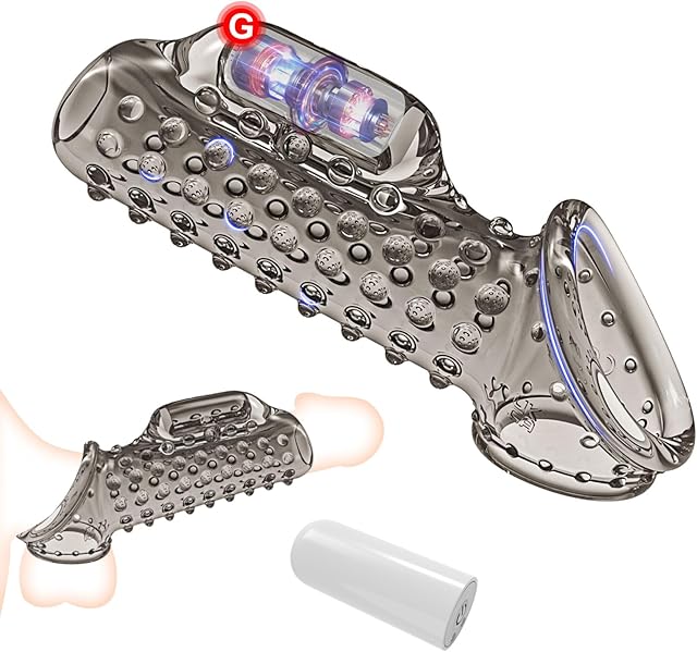 Vibrating Cock Ring Penis Sleeve - Sex Toys for Men Penis Testicle G-Spot Stimulation, Penis Ring Wearable Stretch Male Vibrator with 10 Powerful Vibration Modes, Magnetic Rechargeable Couple Sex Toys