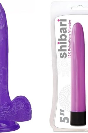 Harness Compatible 7 inch Dildo, 5 inch Classic Vibrator