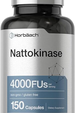 Horb?ach Nattokinase Supplement 4000 FU | 150 Capsules | Non-GMO, Gluten Free