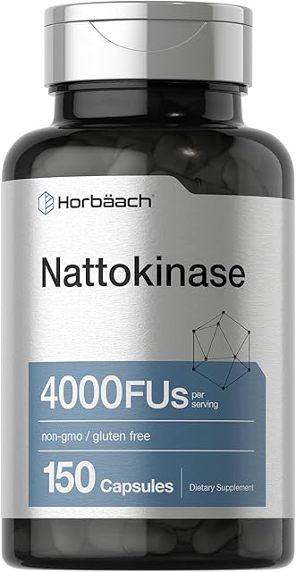 Horb?ach Nattokinase Supplement 4000 FU | 150 Capsules | Non-GMO, Gluten Free